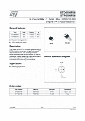 DataSheet STP65NF06 pdf